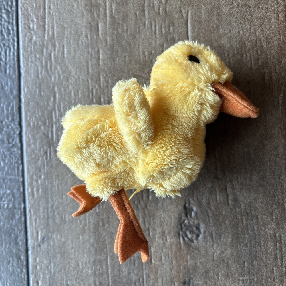 Folkmanis Plush Finger Puppet Duckling Yellow Small Plush Duck Make Noise Peeps